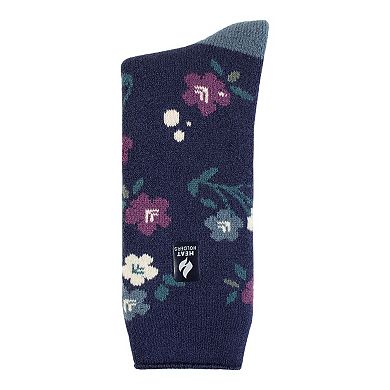 Women's Heat Holders Lite 5x Warmer Floral Crew Socks
