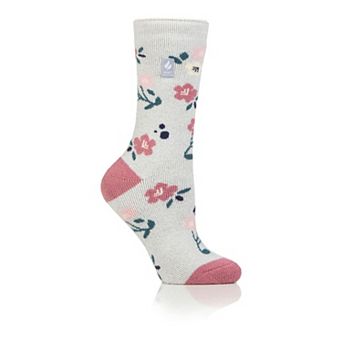 Women's Heat Holders Lite 5x Warmer Floral Crew Socks
