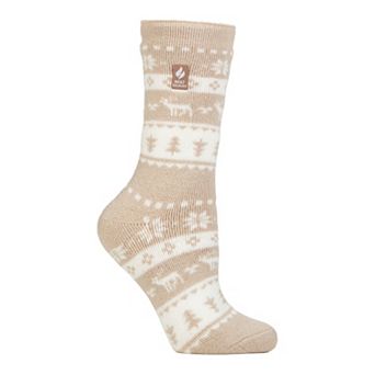 Women's Heat Holders Lite 5x Warmer Fairisle Crew Socks