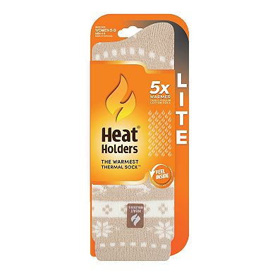 Women's Heat Holders Lite 5x Warmer Fairisle Crew Socks
