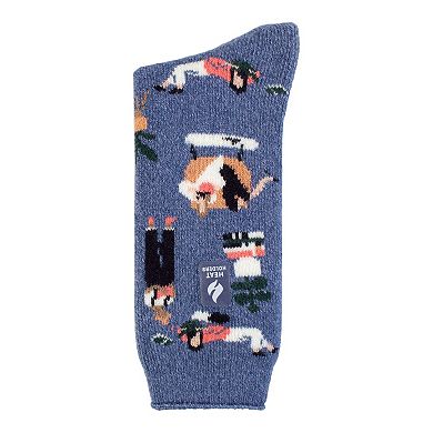 Women's Heat Holders Lite 5x Warmer Walking Novelty Crew Socks