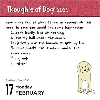Andrews & McMeel Thoughts of Dog 2025 Day-to-Day Calendar