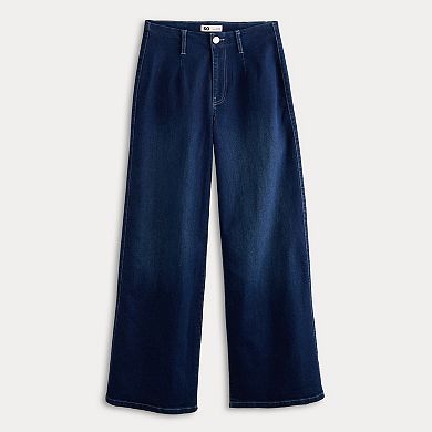 Juniors' SO® Easy Wide-Leg Denim Trousers