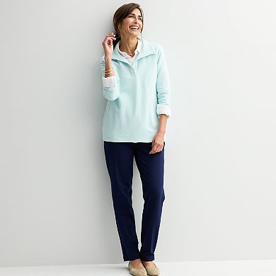 Women's Croft & Barrow® Open Collar Pullover