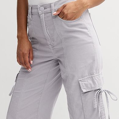 Juniors' SO® Relaxed Fit Bow Cargo Wide Leg Pants