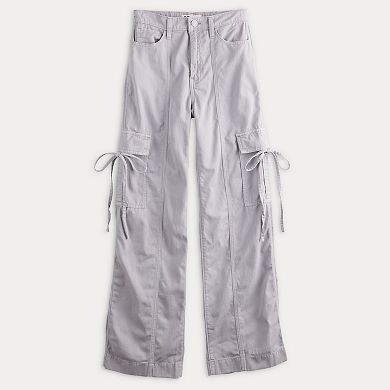 Juniors' SO® Relaxed Fit Bow Cargo Wide Leg Pants