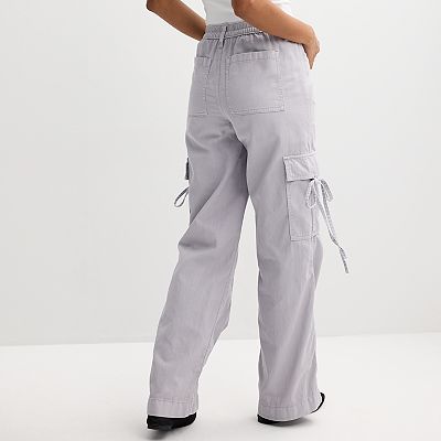 Lig. wide cargo pants / gray 美品 BDG Urban Outfitters New Y2K Womens Cargo Pants - LIGHT GRAY