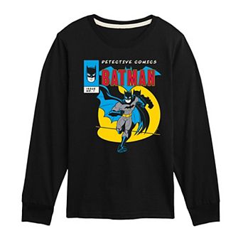 Boys 8-20 DC Comics Batman Comic Cover Long Sleeve Graphic Tee