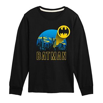Boys 8-20 DC Comics Batman Bat Signal Long Sleeve Graphic Tee