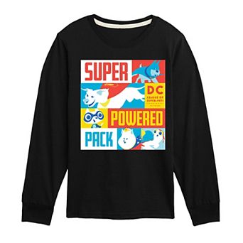 Boys 8-20 DC League of Super Pets Powered Pack Long Sleeve Graphic Tee
