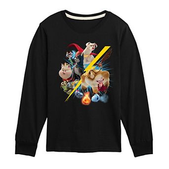 Boys 8-20 DC League of Super Pets vs Villains Long Sleeve Graphic Tee