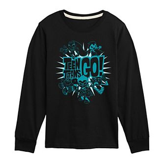Boys 8-20 Teen Titans Go! Group Long Sleeve Graphic Tee