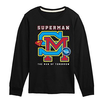 Boys 8-20 DC Comics Superman The Man Of Tomorrow Long Sleeve Graphic Tee