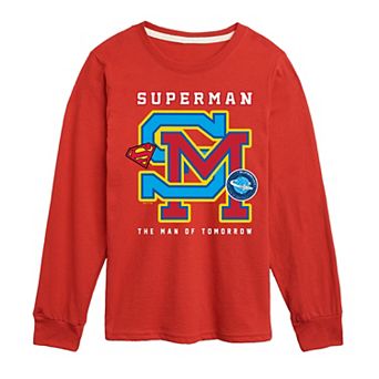 Boys 8-20 DC Comics Superman The Man Of Tomorrow Long Sleeve Graphic Tee