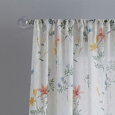 Curtainworks Primavera Crushed Voile Window Curtain Panel Set