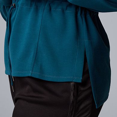 Plus Size Simply Vera Vera Wang Scuba Drawcord Waist Top