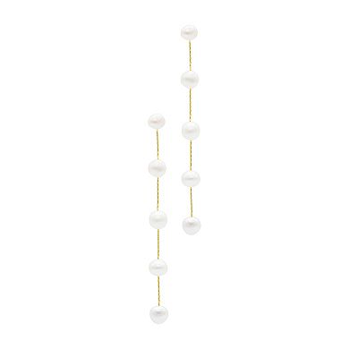 Adornia Gold Tone Freshwater Cultured Pearl Sweeper Earrings