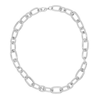 Adornia Silver Tone Chunky Link Necklace