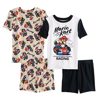 Boys 4-10 Nintendo Mario Kart 4 pc Pajama Tops & Pajama Shorts Set