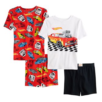 Boys 4-10 Hot Wheels 4 pc Pajama Tops & Pajama Shorts Set