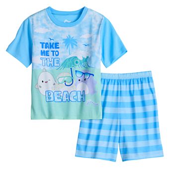 Boys 6-12 Squishmallows "Take Me to the Beach" Pajama Top & Pajama Short Set