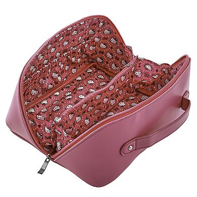 Hello Kitty Faux Quilted Travel Cosmetic Bag