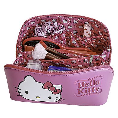 Hello Kitty Faux Quilted Travel Cosmetic Bag