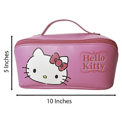 Hello Kitty Faux Quilted Travel Cosmetic Bag