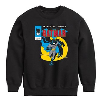 Boys 8-20 DC Comics Batman Comic Cover Crew Fleece Sweatshirt