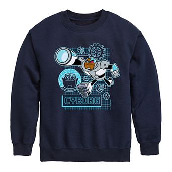 Boys 8-20 Teen Titans Go Cyborg Digital Fleece Sweatshirt