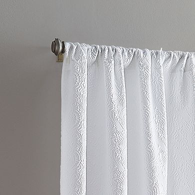 Peri Filigree Light Filtering Rod Pocket Set of 2 Window Curtain Panels