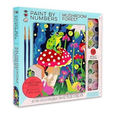 Bright Stripes iHeartArt Mushroom Forest Paint By Numbers Kit