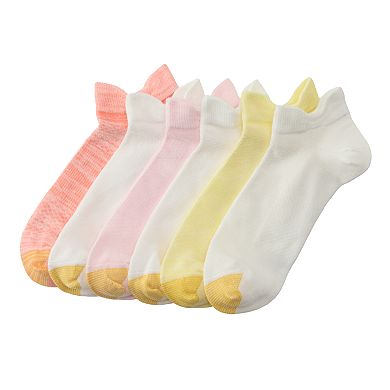 Women's GOLDTOE® 6-Pack Eco Double Tab Liner Socks