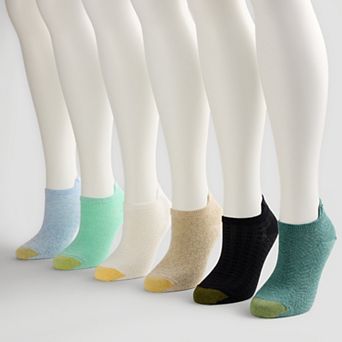 Women's GOLDTOE® 6 pk Henley Tab No-Show Socks