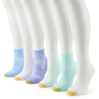 Women's GOLDTOE® 6 pk Sport Half Cushion Quarter Socks
