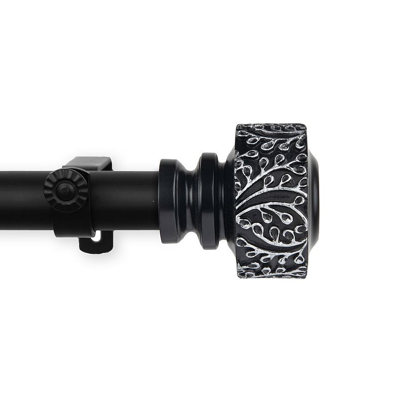 UPC 194367280929 product image for Rod Desyne Verdure Single 120-170-in. Rod, Black | upcitemdb.com