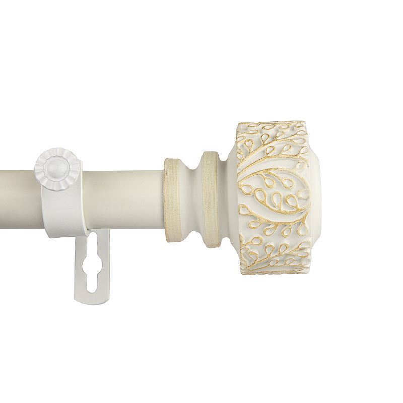 Rod Desyne Verdure Single 120-170-in. Rod, White