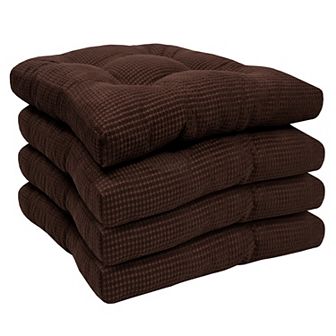 Sweet Home Fluffy Memory Foam Non-Slip Chair Cushion Pad 4 pk