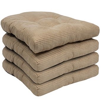 Sweet Home Fluffy Memory Foam Non-Slip Chair Cushion Pad 4 pk