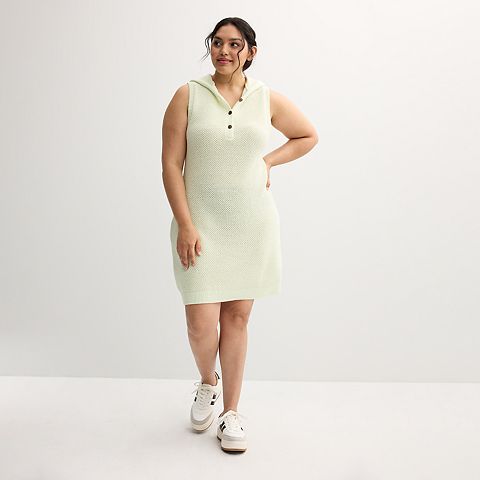 Женские платья Plus Size SO Juniors' Plus Size SO® Crocheted Hoodie Dress