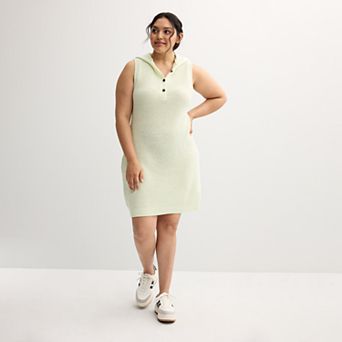 Juniors' Plus Size SO® Crocheted Hoodie Dress