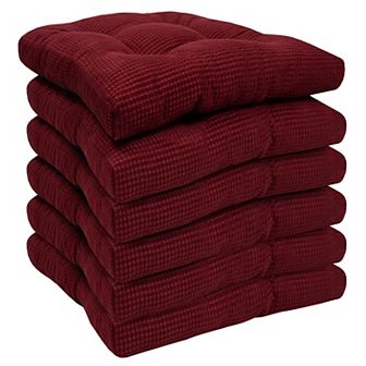 Sweet Home Fluffy Memory Foam Non-Slip Chair Cushion Pad 6 pk