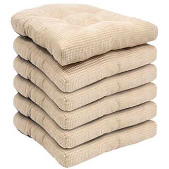 Sweet Home Fluffy Memory Foam Non-Slip Chair Cushion Pad 6 pk
