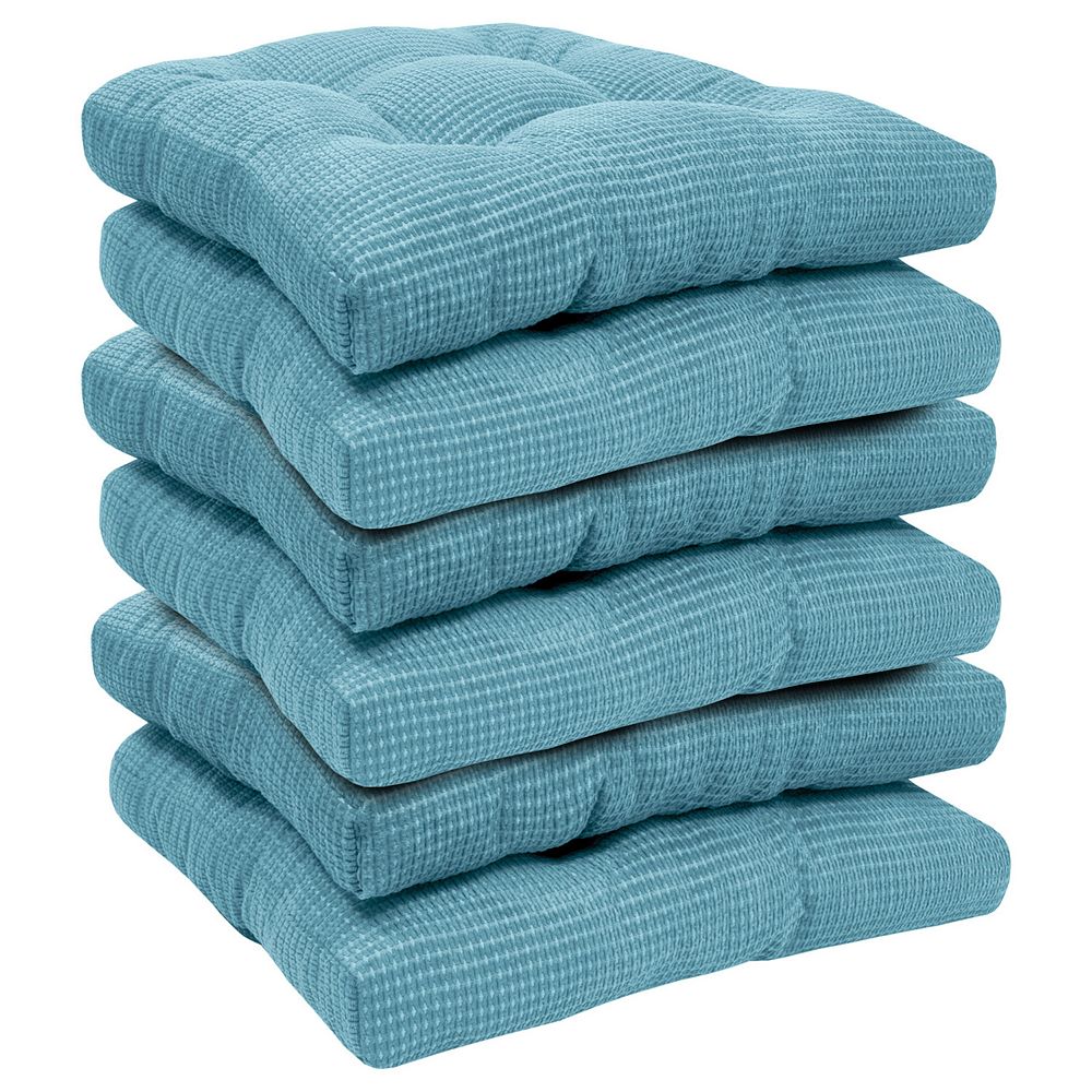 Sweet Home Fluffy Memory Foam Non-Slip Chair Cushion Pad 6-pk. - Charcoal Grey