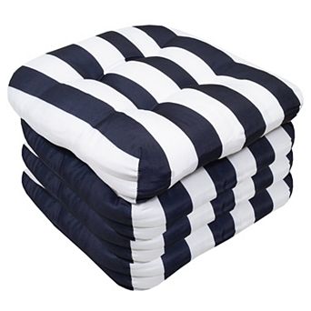 Sweet Home Havana Striped Tufted Patio Seat Cushion 4 pk
