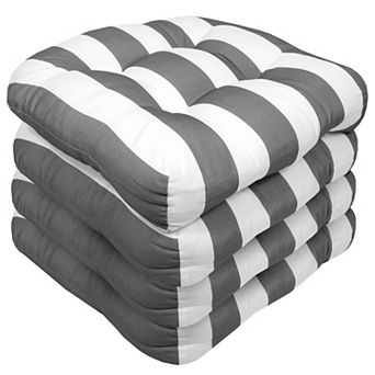 Sweet Home Havana Striped Tufted Patio Seat Cushion 4 pk
