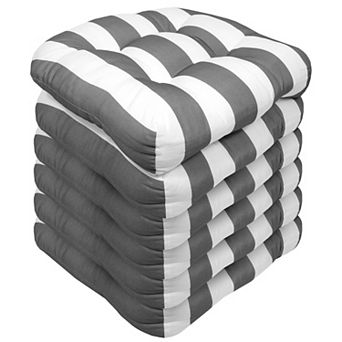 Sweet Home Havana Striped Tufted Patio Seat Cushion 6 pk