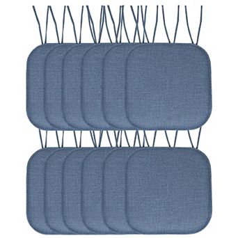Sweet Home Herringbone Memory Foam Chair Pad with Ties 12 pk