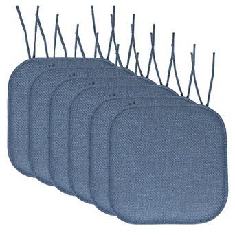 Sweet Home Herringbone Memory Foam Chair Pad with Ties 6 pk