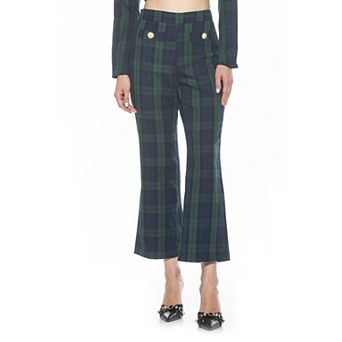 Women's ALEXIA ADMOR Jayden Wide-Leg Plaid Pants
